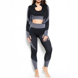 Conjunto de Yoga y Fitness de Talla Grande, Marca Privada, Sólido, Suave, Sin Costuras, Pantalones Cortos Acanalados Elásticos, Cintura Elástica, Leggings de Yoga Personalizados para Mujer - Product Image 5