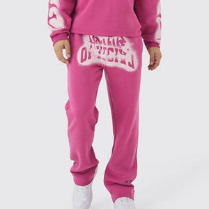 Conjuntos de Sudadera con Capucha y Pantalones Deportivos de Invierno, de Poliéster/Algodón, Felpa, Tinte Liso, Bordados y con Cuentas - Product Image 4