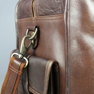 กระเป๋าเดินทางลำลองสำหรับผู้ชาย, กระเป๋าหนังวัวแท้ออกแบบได้ตามต้องการน้ำหนักเบากันน้ำมีซิปปิด - Product Image 5