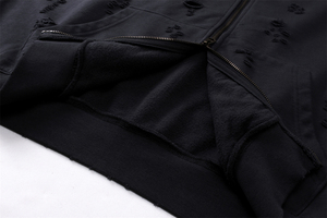 Conjunto de Sudadera con capucha de lana de invierno para hombre, sudadera transpirable de secado rápido con diseño liso Vintage desgastado lavado ácido - Product Image 4