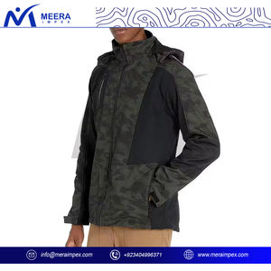 Veste Softshell pour hommes de haute qualité doublure polaire Logo personnalisé imprimé col montant pour l'extérieur hiver randonnée travail uniformes - Product Image 3