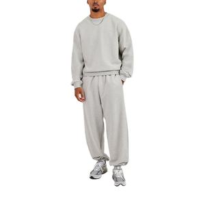 Sudadera de cuello redondo para hombre con logotipo personalizado al por mayor, chándal apilado para correr, chándal de cuello redondo de peso pesado para hombre, novedad de 2025 - Product Image 2
