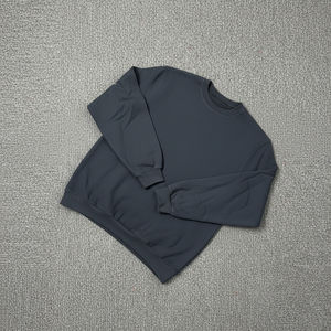 Sweat-shirt à col rond surdimensionné pour homme de qualité supérieure 100% coton confortable et élégant à épaules tombantes brodé pour l'hiver - Product Image 5