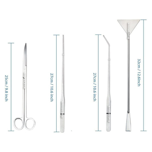 Aquarium nhà máy nhíp và Scissor Spatula công cụ thiết lập của 4 pcs thép Aquarium Tank aquascaping công cụ thiết lập hồ cá & phụ kiện - Product Image 3