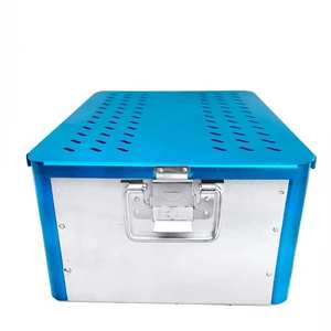 Boîte vide en acier inoxydable de qualité chirurgicale avec plateau pour instruments vétérinaires généraux, organisateur de stockage chirurgical manuel - Product Image 5