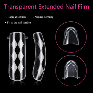 120 Pcs 3D Transparent Nail Extension Full Cover <span class=keywords><strong>Faux</strong></span> <span class=keywords><strong>Ongles</strong></span> Double Forme pour Salons et Maison DIY - Product Image 3