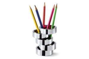 Elegant handcrafted metal <b>pen</b> <b>holder</b> <b>for</b> stylish office <b>desk</b> organization and creative workspace accessory display setup - Product Image 4