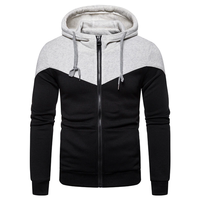Sweat à capuche homme tendance automne-hiver, couleur unie personnalisable, en molleton coton/polyester, séchage rapide, respirant, style streetwear, faible MOQ