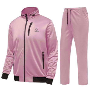 Chándales de gimnasio de poliéster/algodón para hombre, conjuntos de dos piezas para adultos ajustados, chándal de gran tamaño con logotipo - Product Image 1