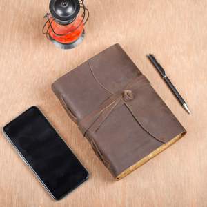 Handmade 9x7 Inches Soft Vintage Leather Journal Retro Travel Diary Sketchbook Water Color Paper Hardcover Style Painting <b>Gift</b> - Product Image 6