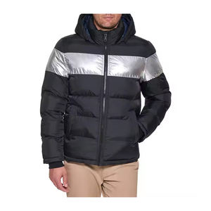 <b>Men's</b> <b>Lightweight</b> Packable Winter Puffer <b>Jacket</b> <b>Waterproof</b> Windproof Hood Insulated Stand Outerwear for Cold Weather Adventures - Product Image 1