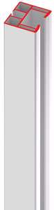 Riel de deslizamiento binario para puerta abatible Monica, color blanco, cm. 180 - Product Image 1