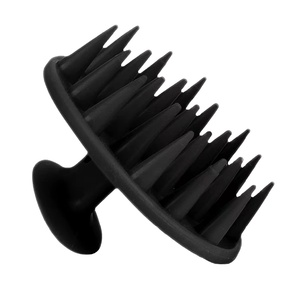Brosse de massage du cuir chevelu en plastique souple de haute qualité, brosse de lavage des cheveux à ventouse, outil de massage capillaire Ata Home SMT-SYH non jetable - Product Image 1