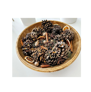 Bol à pâte en bois pour bougie et décoration de la maison couleur bois naturel pour forme ronde et design sculpté - Product Image 2