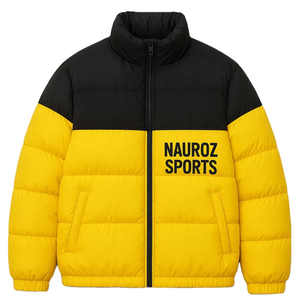 Logo personnalisé Veste d'hiver extérieure durable prix d'usine Veste bouffante pour hommes dernière conception Style matelassé à bulles avec poches - Product Image 1