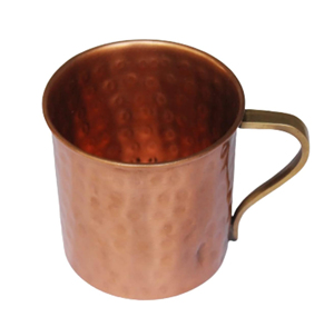 Tasse en cuivre pur de conception attrayante faite à la main avec poignée en laiton pour garder les boissons saines au chaud - Product Image 1