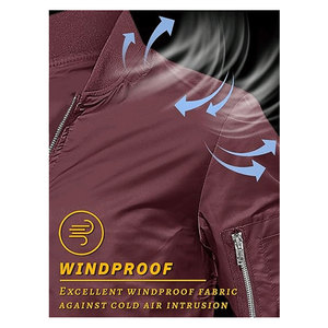 High Quality Custom Coated Stand Collar Bomber <b>Jacket</b> Unisex Winter Outdoor Windbreaker <b>Plus</b> <b>Size</b> for OEM Wholesale Customized - Product Image 3