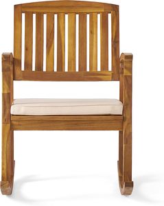 THLCr-Mecedora de Acacia de madera para el hogar personalizada italiana 0064 con cojín en acabado de teca para sala de estar - Product Image 4