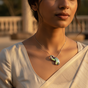 จี้แฟชั่นผู้หญิง โอปอลธรรมชาติ ชุบทอง 24K ชุบสี 18K สไตล์ศาสนา ลายตัวเลข จี้ทอง 18K - Product Image 3