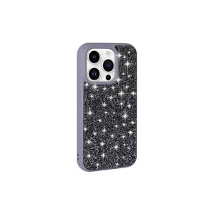 Elegante Funda Gris de Lujo con Diamantes de Imitación para iPhone 14 Pro, Diseño Brillante con Piedras, Cubierta Trasera de Espejo para Teléfono - Product Image 1