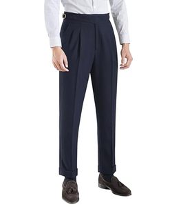 Pantalon décontracté homme grande taille printemps-automne style italien, taille élastique ajustée, coupe courte, 100 % polyester, tailles 27-42 - Product Image 1