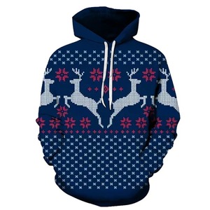 Invierno Navidad personalizado 3D estampado Santa Claus patrón Sudadera con capucha para hombres mujeres Casual Regular Oversize sudadera Tops ropa - Product Image 2