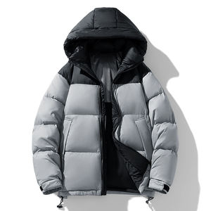 Chaqueta de Invierno 2024 Personalizada para Hombre, con Cuello Alto, Cortavientos, con Capucha, Acolchada, de Tela Ripstop y Lona - Product Image 5