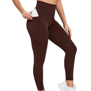 Mallas de Yoga de cintura alta para mujer, mallas de entrenamiento para gimnasio personalizadas al por mayor, ropa deportiva elástica OEM Activewear - Product Image 5