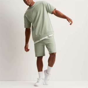 Ropa de moda para hombre, pantalones cortos de lana en blanco de algodón orgánico transpirable de talla grande con bolsillos - Product Image 4
