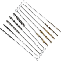 Personnalisé En Acier Inoxydable Pas Cher Prix Nylon Matériel Fil D'acier Poignée De Nettoyage Tube Bouteille Brosses