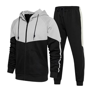 Ensemble 2 pièces unisexe personnalisé Survêtement en polaire à capuche respirant et grande taille pour hommes et femmes Survêtements d'hiver pour hommes et femmes - Product Image 1