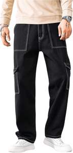 Pantalon en denim de haute qualité, au design unique et à usage de rue pour hommes, couleur noire, pantalon en jean avec service OEM - Product Image 5