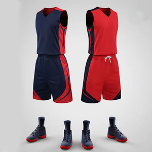 Ensemble d'uniformes de basket-ball réversibles personnalisables Uniforme de vêtements de sport d'été respirant avec motif personnalisé - Product Image 4