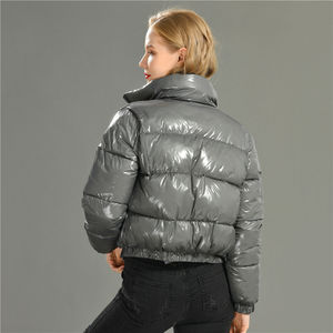 Wholesale Custom <b>Women's</b> Winter Bubble Puffer Jacket <b>with</b> Detachable Collar Breathable Cotton Lined Quilted <b>Coat</b> - Product Image 5