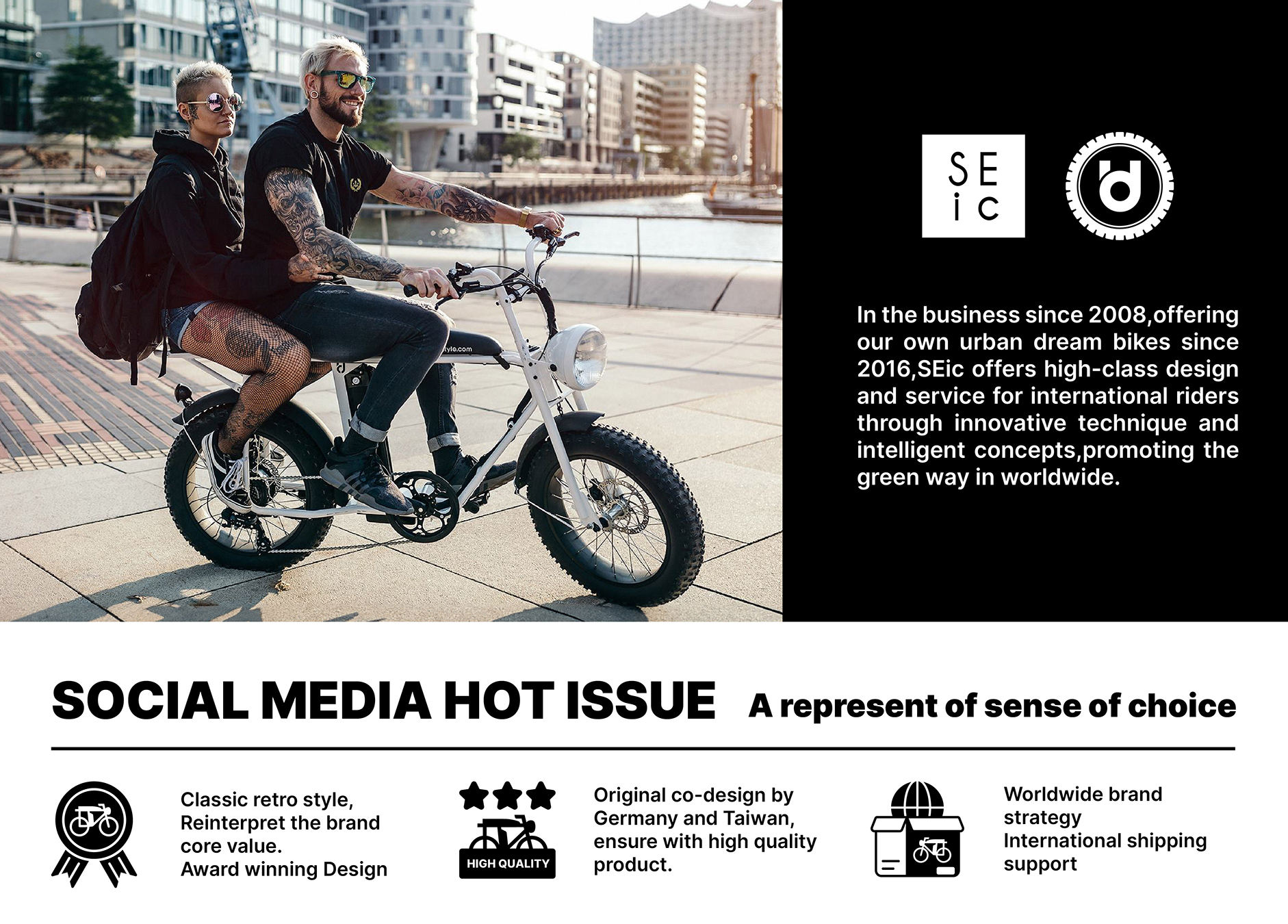 Urban Drivestyle Easy to Open Seat Bike Parts for Unimoke