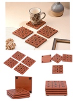 Sous-verres ronds en terre cuite, dessous de tasse à thé, tapis, coussinets, prix de gros, articles ménagers de haute qualité, vaisselle, dessous de verre pour boissons, tapis, coussinets