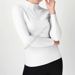 Ropa Ecuestre de Lujo Heritage Line: Camisas Ligeras de Media Cremallera para Montar a Caballo, Rango de Prendas Base OEM para Mujer - Product Image 3