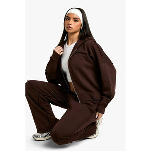 Nouveauté, ensemble deux pièces pour femmes, survêtement de jogging avec design de couleur personnalisé pour femmes actives - Product Image 3