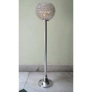 Sparkle decorativo Metal cristal Copa portavelas MESA CENTRO DE MESA Color plata para decoración de fiestas de boda - Product Image 2