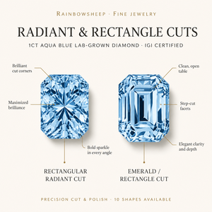 Diamant de laboratoire bleu fantaisie de 1 carat, certifié IGI, HPHT, diamant en vrac, vente en gros, pour bague, bracelet, collier, pierre principale, Rainbowsheep - Product Image 2