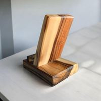 Support de téléphone et de bureau en bois massif naturel, fait main, gravé sur mesure, écologique, de haute qualité, style artisanal folklorique, pour la maison