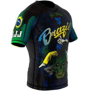 OEM MMA Tissu anti-éruption Sublimation Bjj pour hommes manches longues compression jiu jitsu muay thai collants de sport ajustés pour chemise - Product Image 2