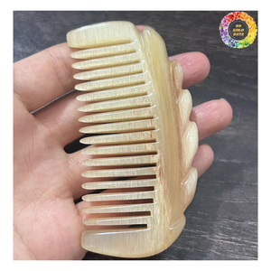 Peine de cuerno de búfalo hecho a mano, peine de cuerno Natural antiestático, peine de cuerno de búfalo 100% de la mejor calidad, peine de cuerno higiénico - Product Image 6