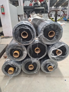 Rouleaux de tissu de bâche PE noir personnalisable imperméable style uni avec taille GSM personnalisée et nom de marque - Product Image 5