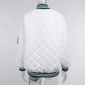 Mode Premium Design Letterman Bomber Varsity Jacket School Collage Laine Et Véritable Baseball Cuir Manches Veste - Product Image 4