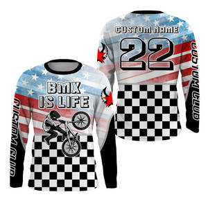 Combinaison de course moto tout-terrain à manches longues de haute qualité personnalisée, maillots de motocross et de descente neufs - Product Image 1