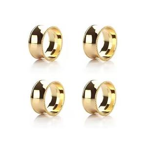 Anillos de Servilleta de Flores Doradas de Metal para Decoración de Mesa de Cena Romántica en Hoteles y Restaurantes - Product Image 5