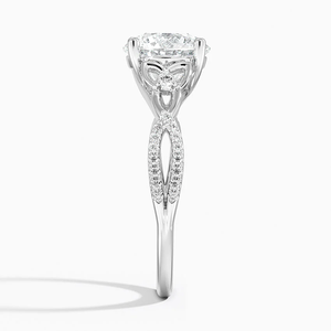 Exquisite 10K Gold Engagement and Wedding <b>Ring</b> Luxury Glamour with Radiant Symmetry Lab Grown Diamond <b>Fine</b> <b>Rings</b> - Product Image 6