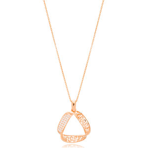 Collier à breloques en pierre de Zircon de forme géométrique Unique, pendentif turc, bijoux en argent Sterling 925 - Product Image 5