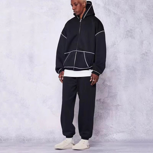 Wholesale Bulk Winter Embroidered <b>Zipper</b> <b>Sweatshirt</b> Custom Men Oversized Hoodies Plus Size Casual with Custom Logo High Quality - Product Image 4